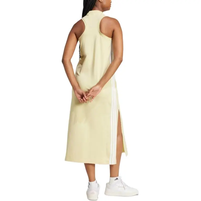 Adidas Free Shipping With AdiClub Essentials 3 Stripes Long Racerback Dress-2