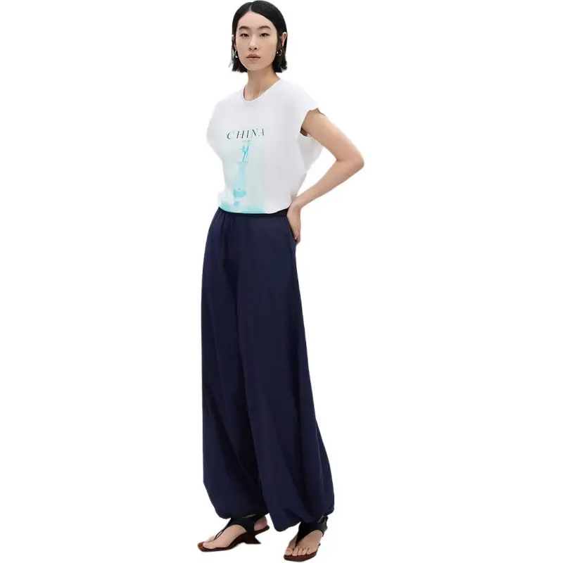 NAWEI Casual Pants Women's Navy Blue-3