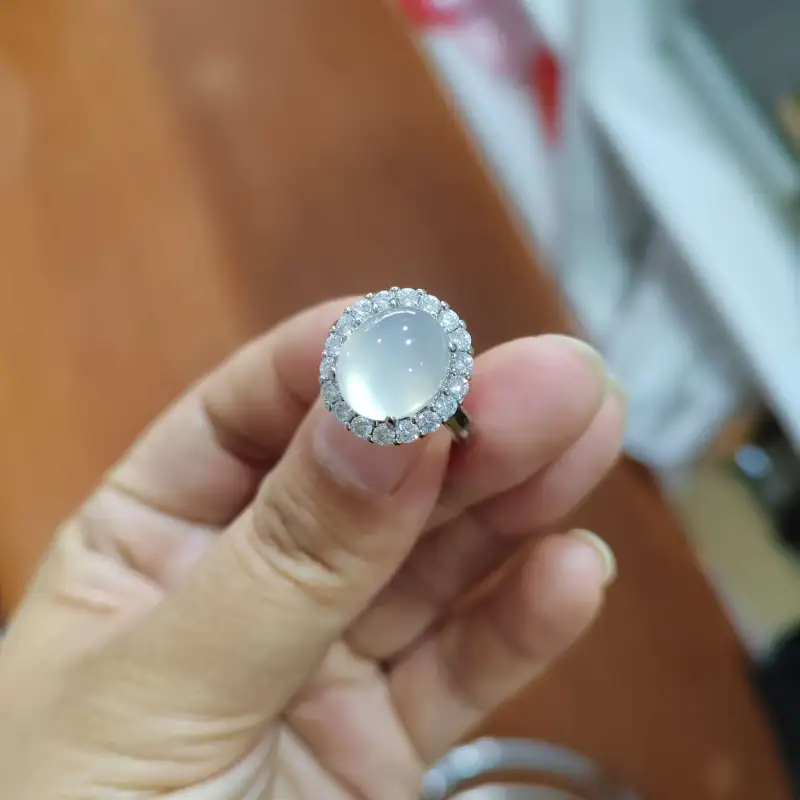 Gifts Chalcedony Jade Rings Unisex-4