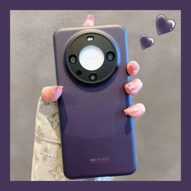 Sopi Acrylic Material Leather Texture Patchwork Phone Cases Compatible With Huawei Mate 30/40/50/60/60 Pro/Mate 50 RS-2