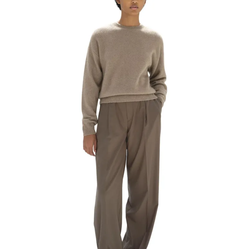 Auralee Baby Cashmere Knit Sweater 'Natural Brown'-1