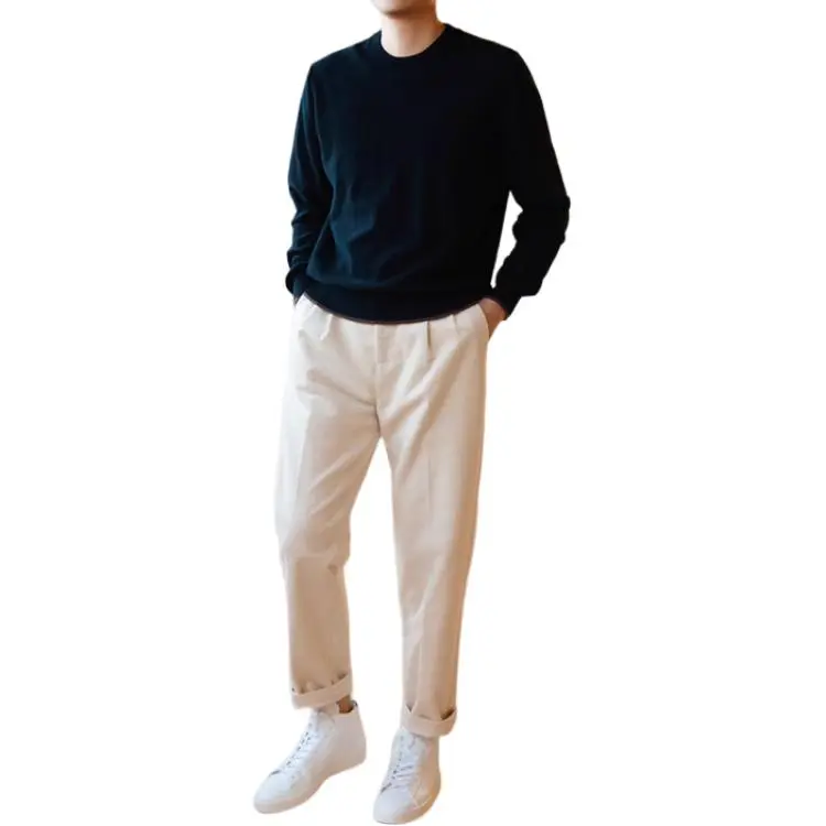 Hacikis Casual Pants Men's Ecru-7