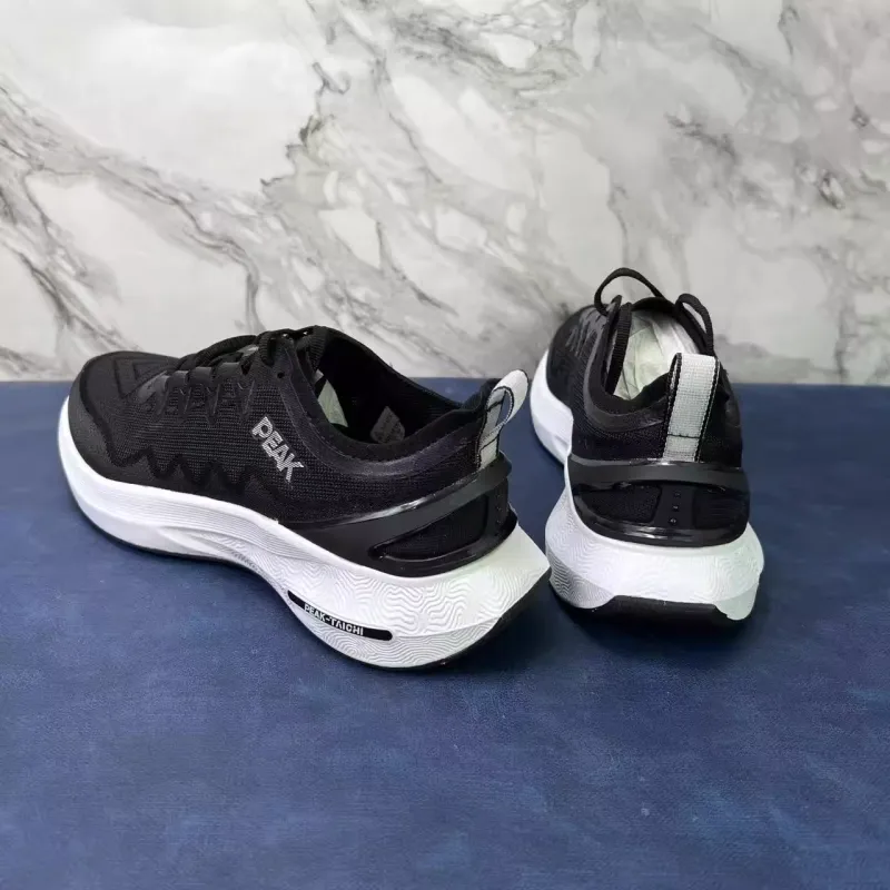 PEAK Cushioning, Slip Resistant, Abrasion Resistant, Breathable Low Top Running Shoes Men's Black Baymax-2