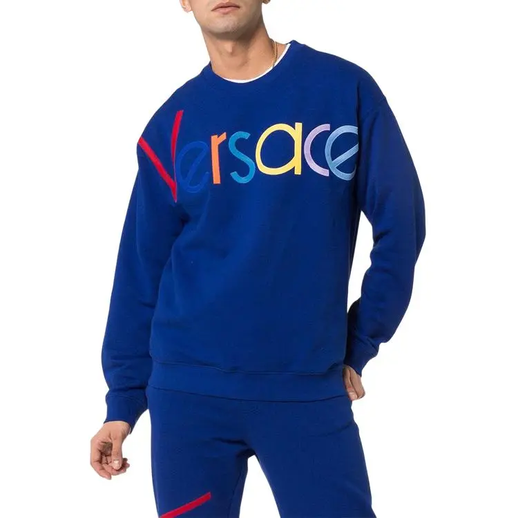 VERSACE Sweatshirts Men Blue-3