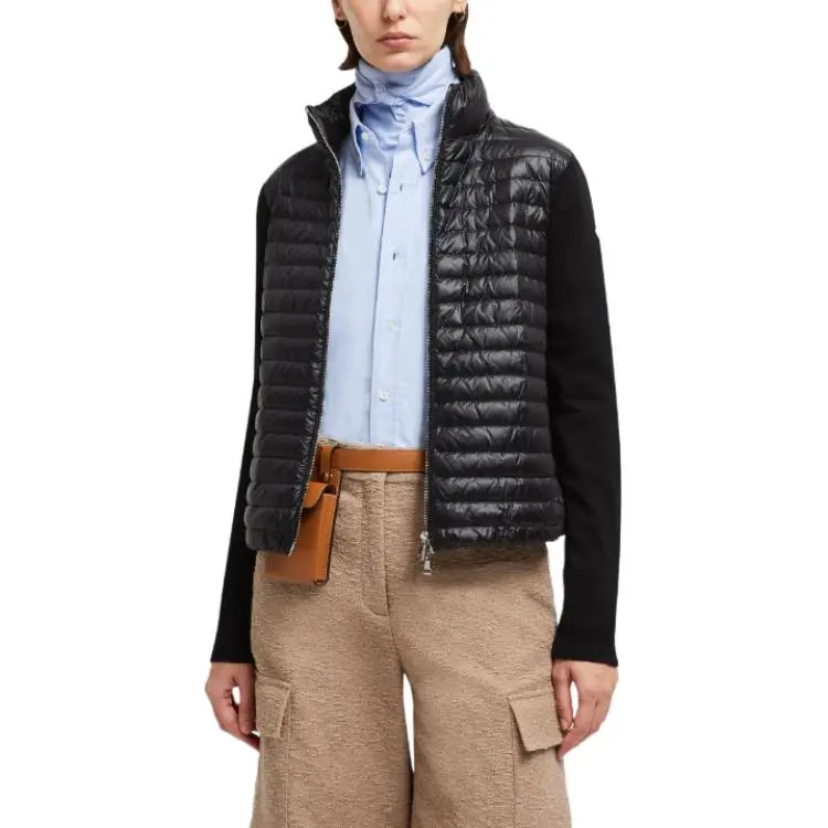 Moncler Padded Contrasting Zip Up Jacket-3