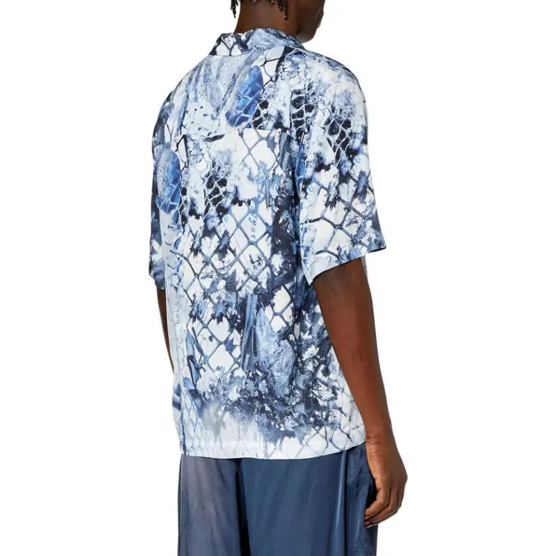 DIESEL Graphic print Camp collar Shirt-4