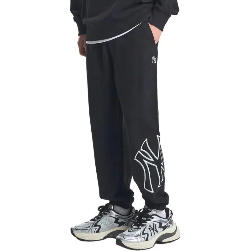 MLB New York Yankees Mega Logo 50 Casual Pants Unisex Black-4