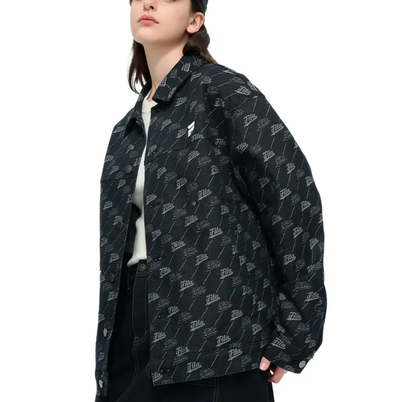 FILA FUSION FOB Denim Jacket Unisex Jet Black-6
