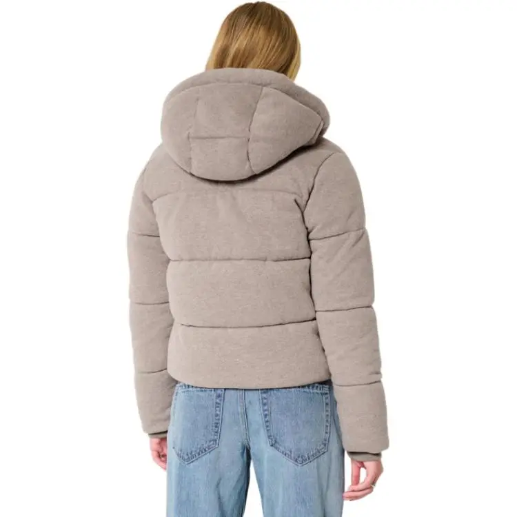 Hollister Puffer Jacket Women's Taupe-2