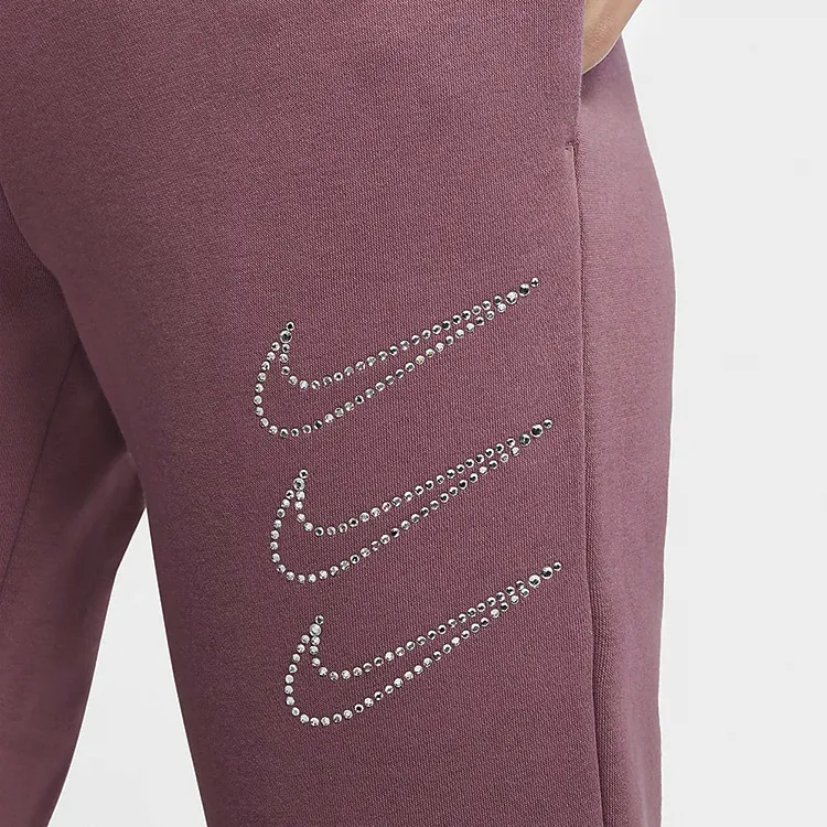 Nike Knitted Sweatpants Women's Light Mulberry Red-5