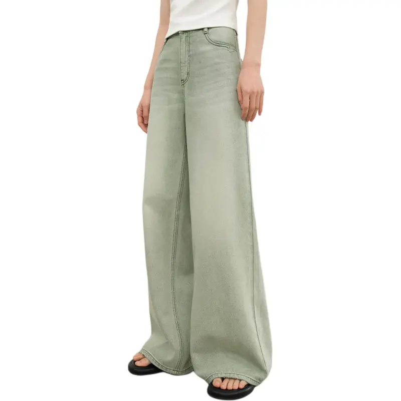 Orange Desire Jeans Women's Green Grape Snow Mountains-3