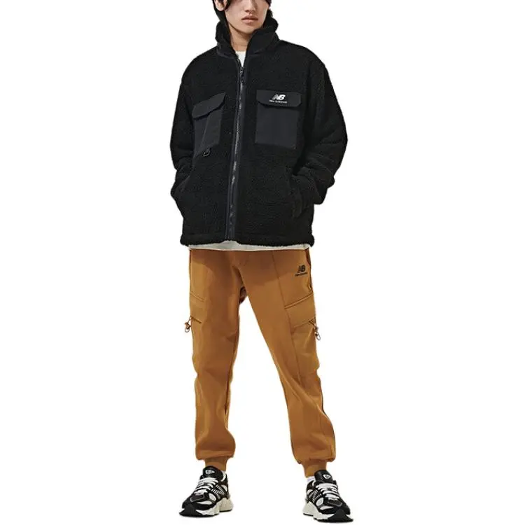 New Balance Velvet Jackets Men Black-2