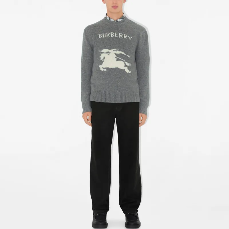 Burberry Ekd Intarsia Knit Crewneck Jumper-1