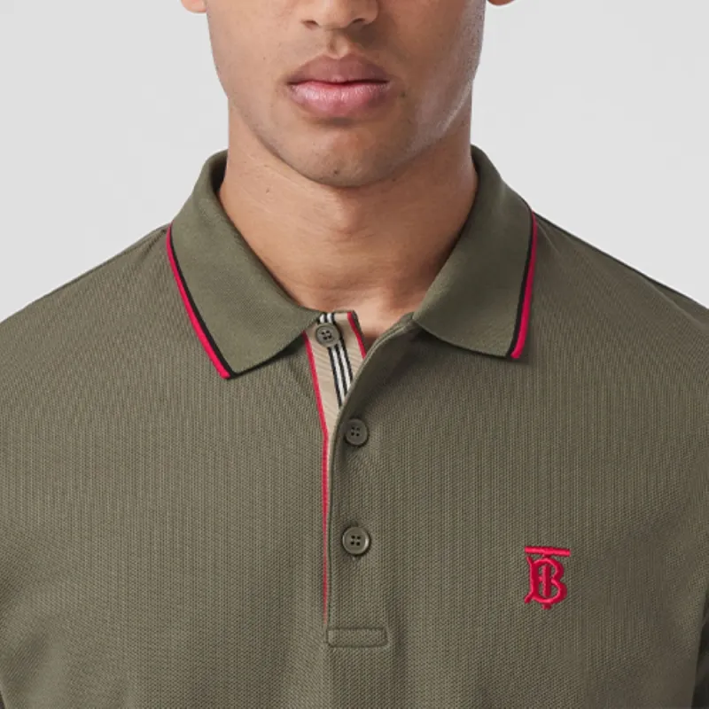 Burberry Monogram Motif Piqué Cotton Polo Shirt-4