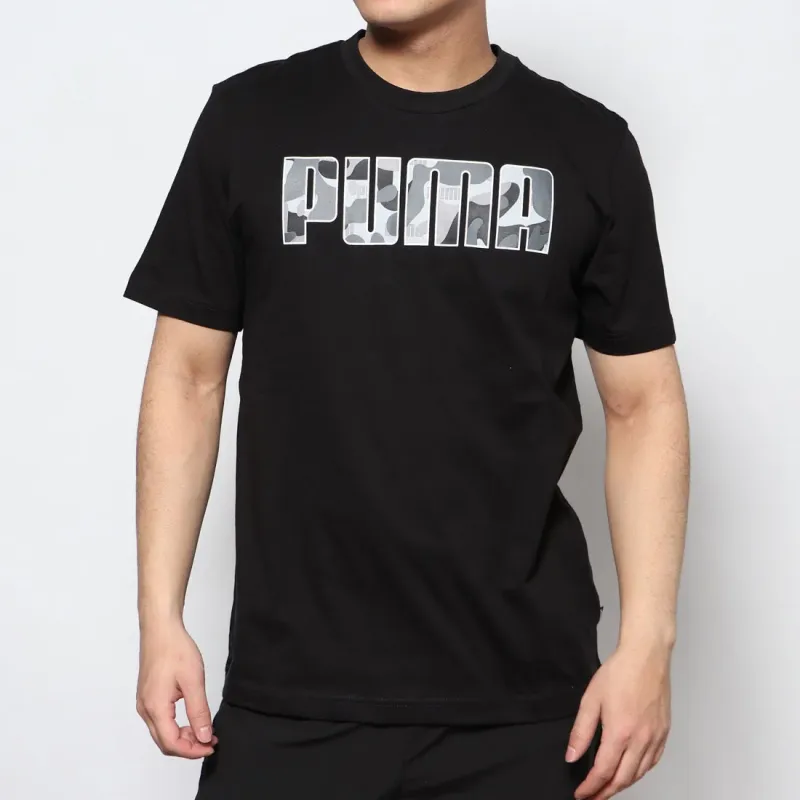 PUMA Rebel Camo T Shirts Unisex Black-3