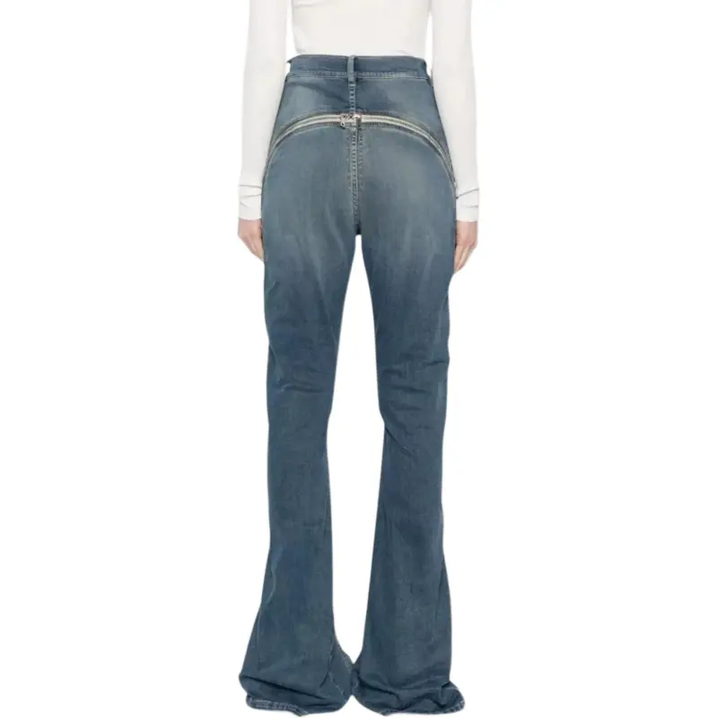 Rick Owens DRKSHDW Hollywood Bolan Banana Denim Pants 'Washed Indigo'-4