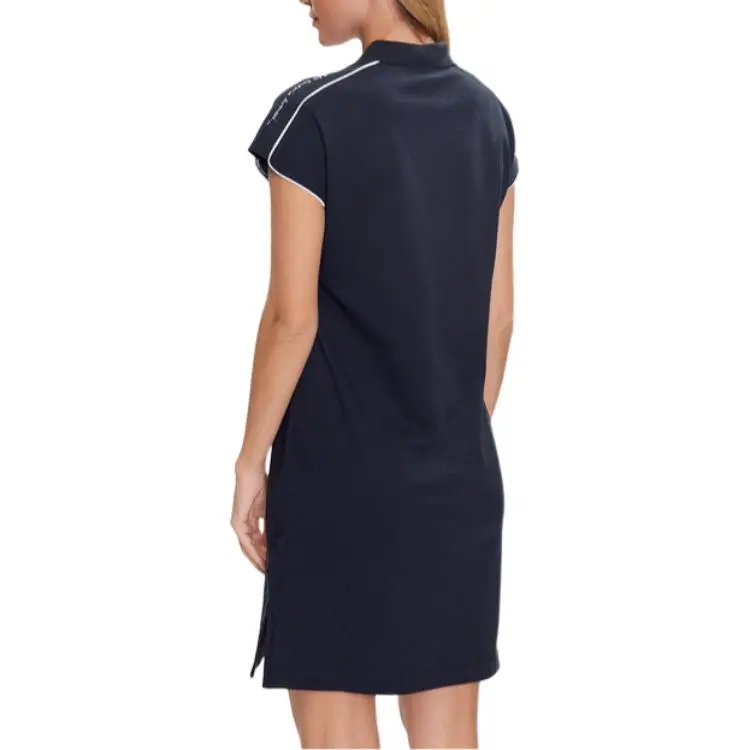 EMPORIO ARMANI EA7 SS23 Short Sleeved Dress Women's Marine Blue-2