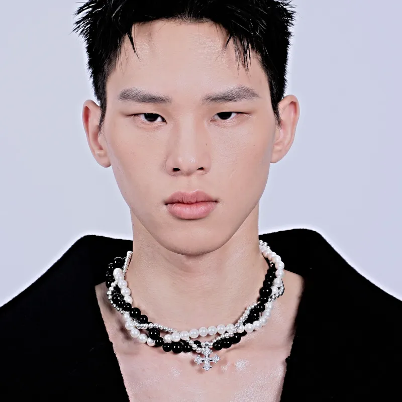 NothingButMini Pearl Agate Zircon Necklaces Unisex-3