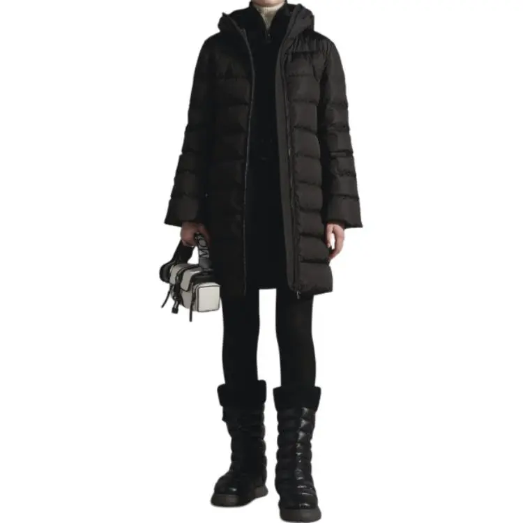 Moncler Dombes Long Down Jacket Black-2
