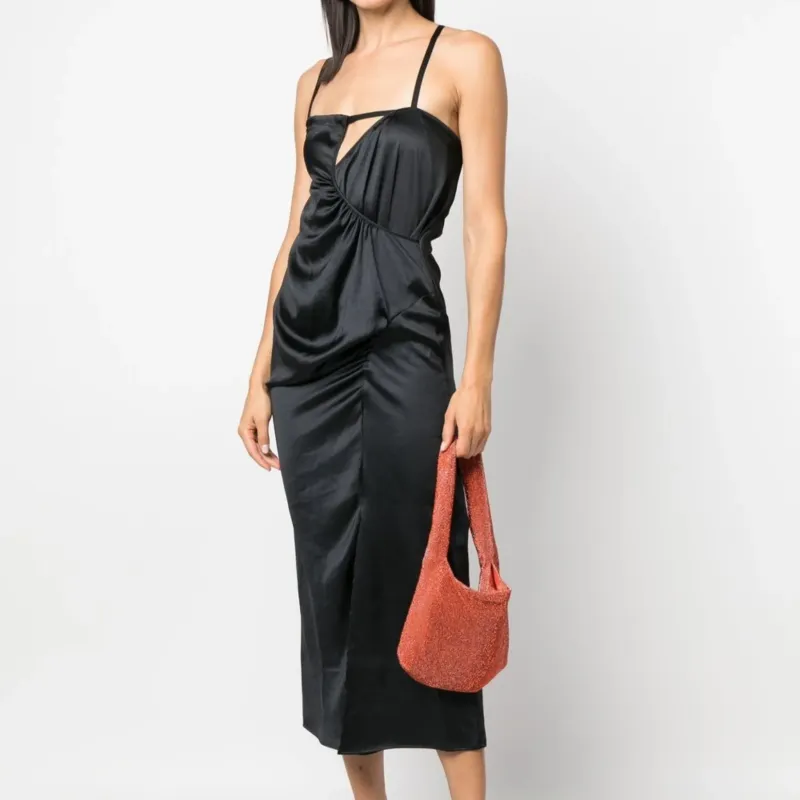 KARA Armpit Embellished Mesh Tote Bag-4