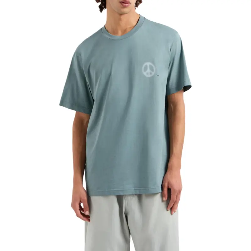 EMPORIO ARMANI Asv Jersey T shirt With Oversized Print From The Peace Capsule Collection-1