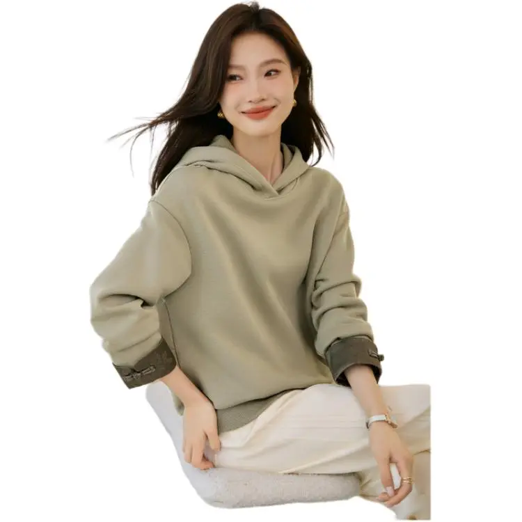 Mo Han Yi Mei Sweatshirt Women's Green-3