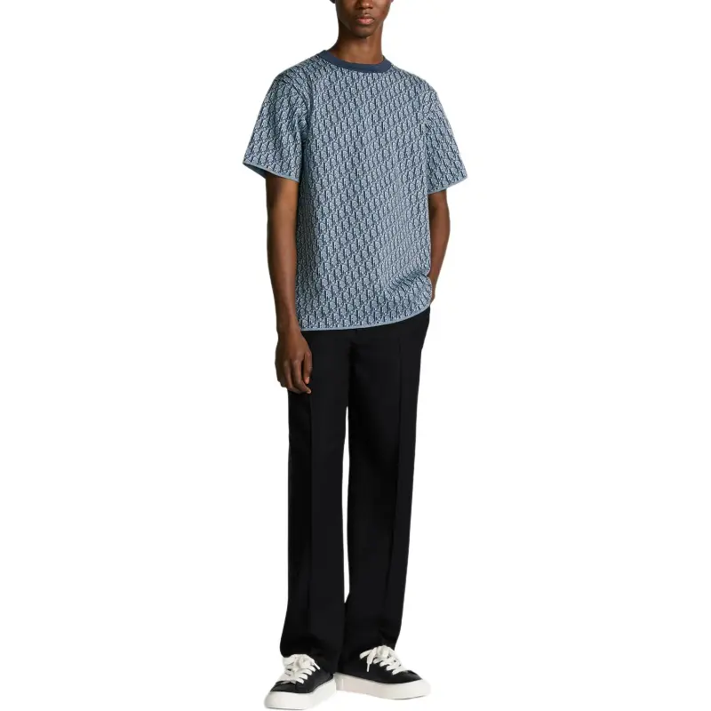 DIOR T Shirts Men Blue-2