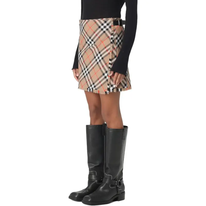 Burberry Checked Pleated Mini Skirt 'Linden'-3