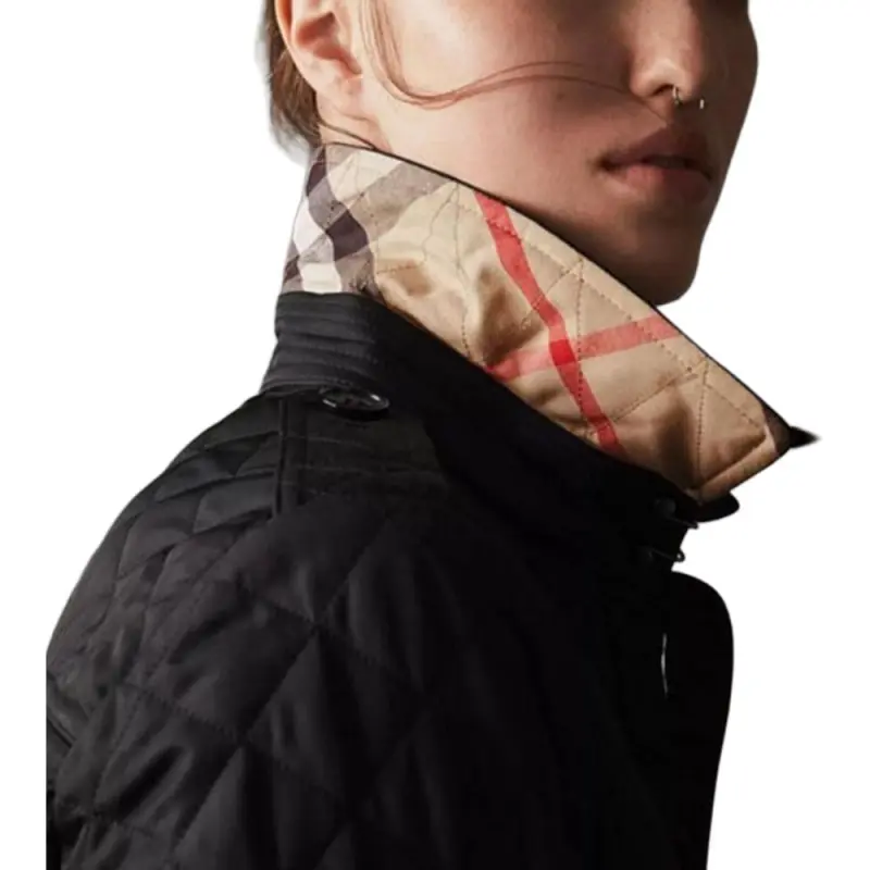 Burberry Cropped Coats Women's Black-2