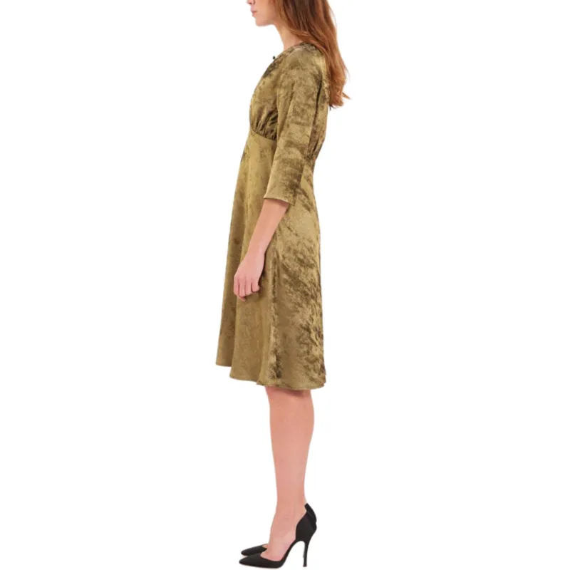 INES DE LA FRESSANGE Long Sleeved Dress Women's Gold-3