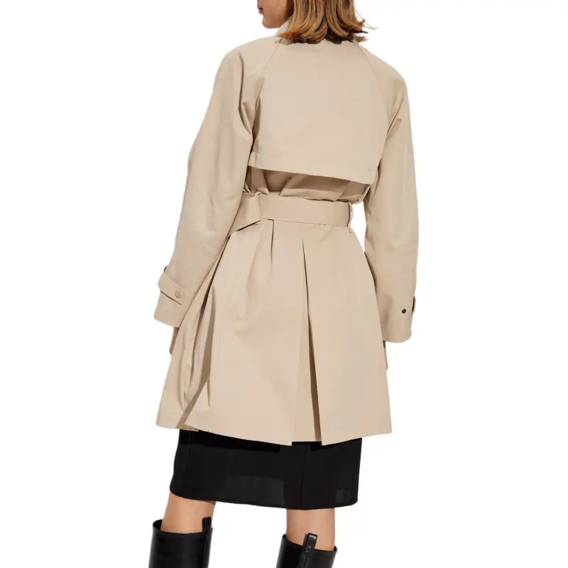 EMPORIO ARMANI Trench Coat With Belt In Water repellent Technical Cotton-2