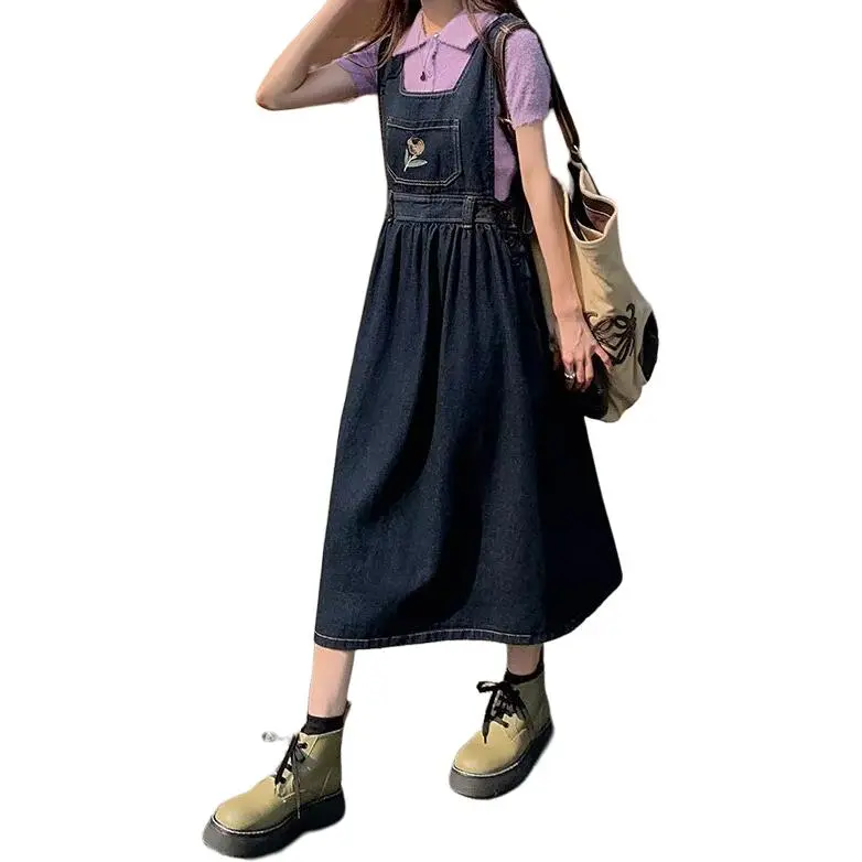 Concubine Zhu Overalls Women's Blue Gray-1