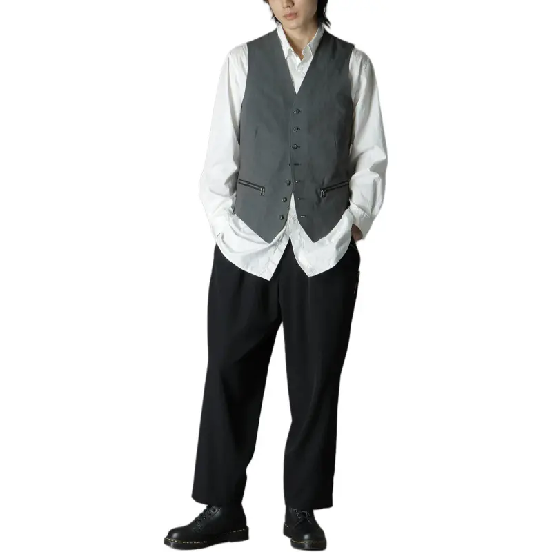 Yohji Yamamoto Ground Y FW24 Vest Unisex Khaki-3