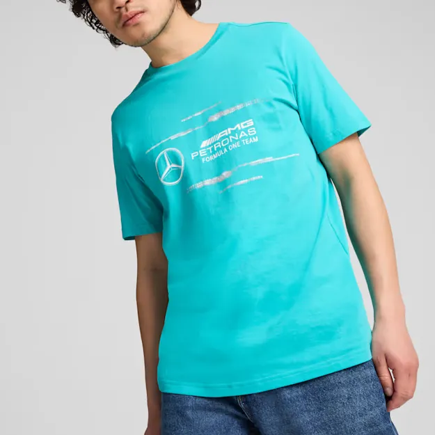 PUMA Mercedes AMG-Petronas F1 SS24 T-Shirt Men's Blue-2