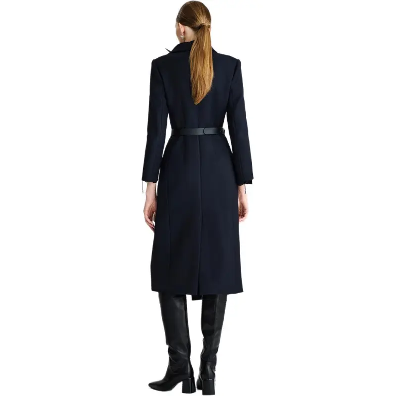 IDPAN Long Sleeved Dresses Women's Navy Blue-1