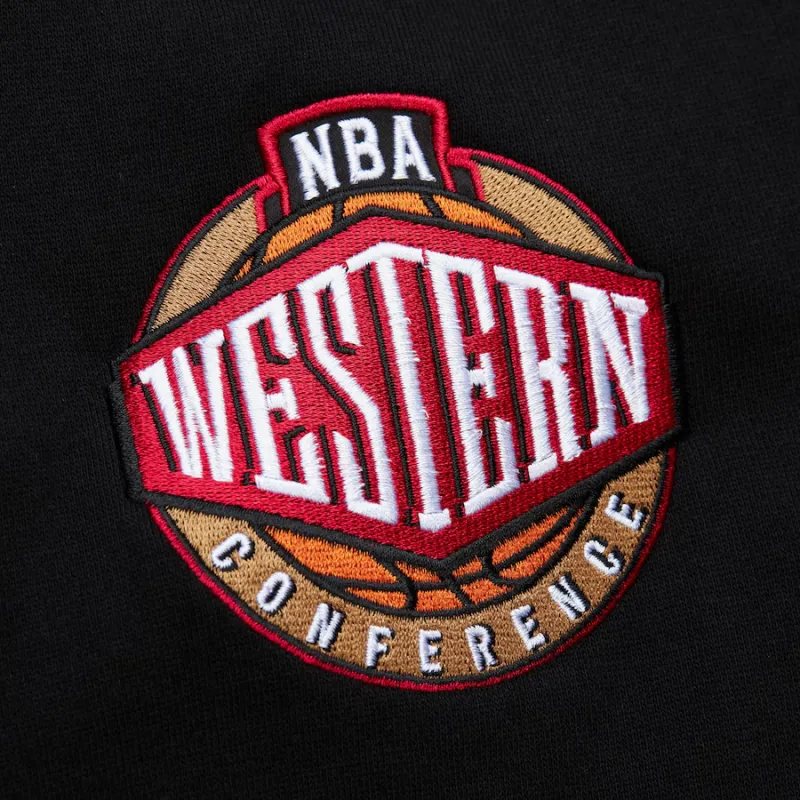 Mitchell & Ness x NBA Utah Jazz Team First Satin Fleece Pullover Sweatshirt Men's Black-2