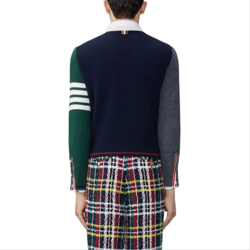 THOM BROWNE Colour block Jacquard Jumper-1