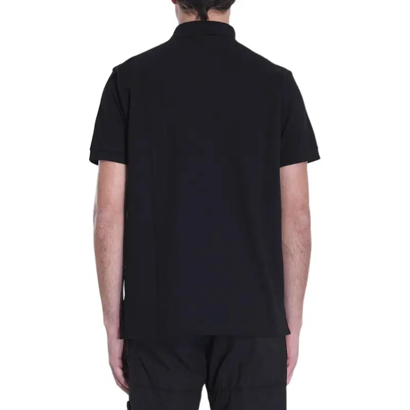 STONE ISLAND Logo Patch Short Sleeved Polo Shirt-4