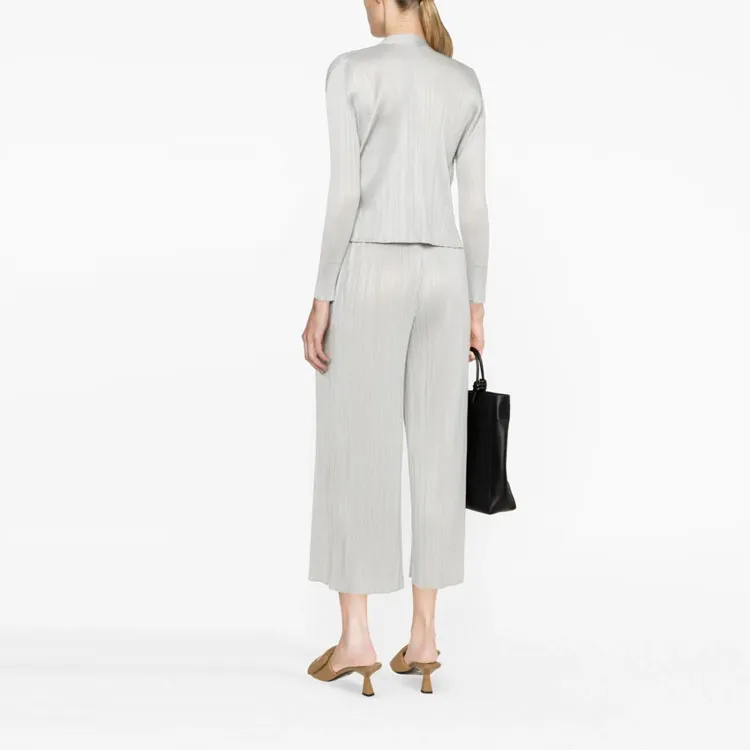 PLEATS PLEASE ISSEY MIYAKE Casual Pants Women's Silvery White-3