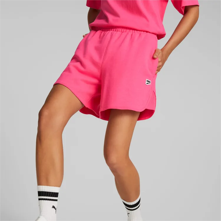 PUMA SS23 Downtown Casual Shorts Women's Pink-4