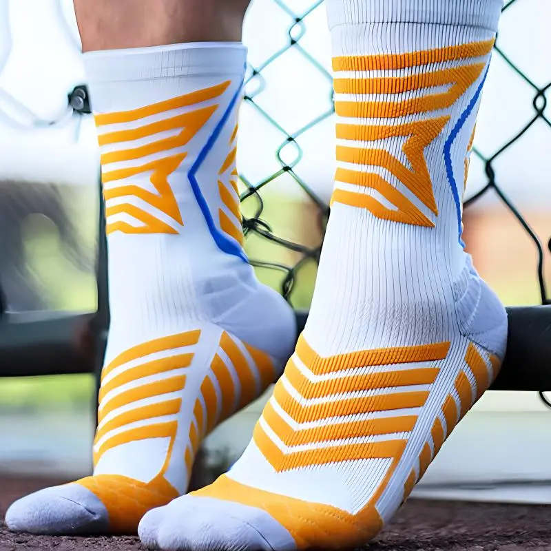 Ledomoda Basketball Socks Unisex 5 Pack Warrior Yellow-2