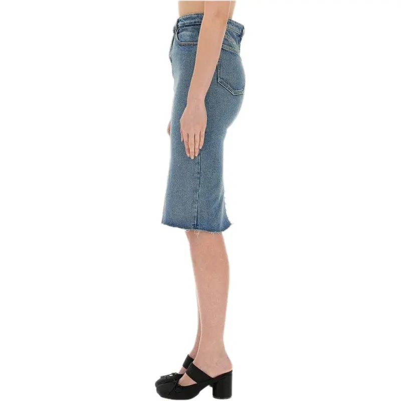 MM6 Maison Margiela Midi Denim Skirt-4