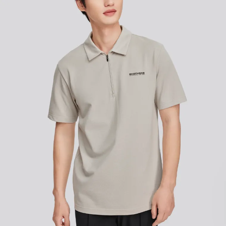 Skechers Polo Shirt Men's Silver Gray-2