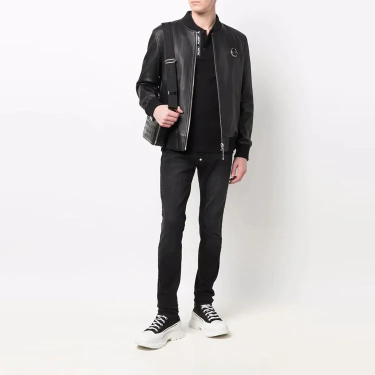 PHILIPP PLEIN Logo Zipped Bomber Jacket-1