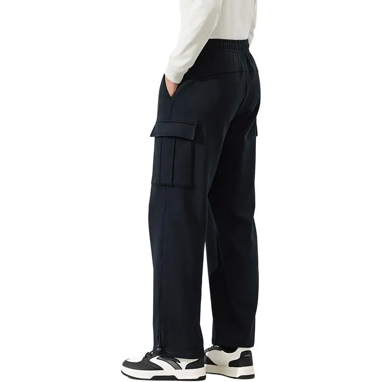 CHAOJIANTA Casual Pants Men's Basic Black-3