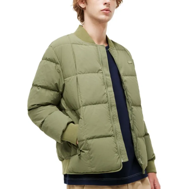LACOSTE Down Jacket Men's Khaki Green-2