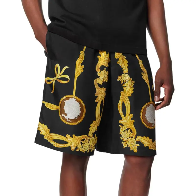 VERSACE Pattern Printed Elasticated Waistband Shorts-2