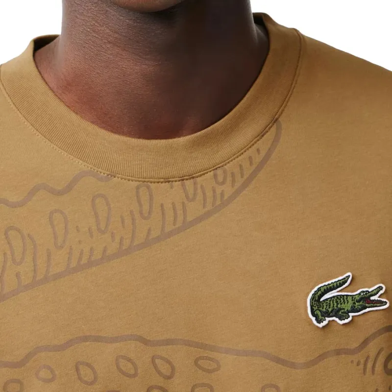 LACOSTE T Shirts Men Brown-3