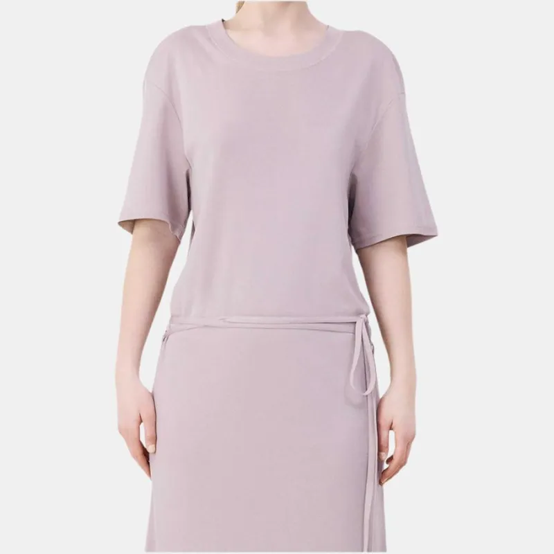 Lemaire Belted Rib T Shirt Dress 'Violet Ice'-1