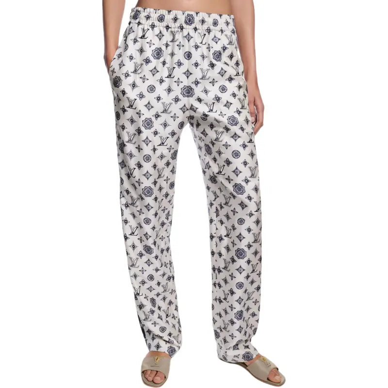 LOUIS VUITTON Monogram Silk Jogging Pants-4